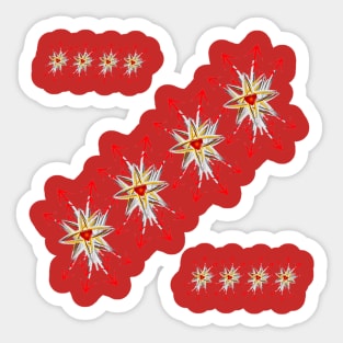 star flowers  art designs Sticker